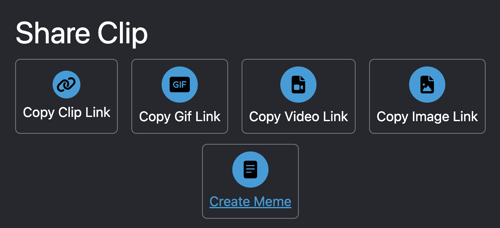 A screen shot of the share modal